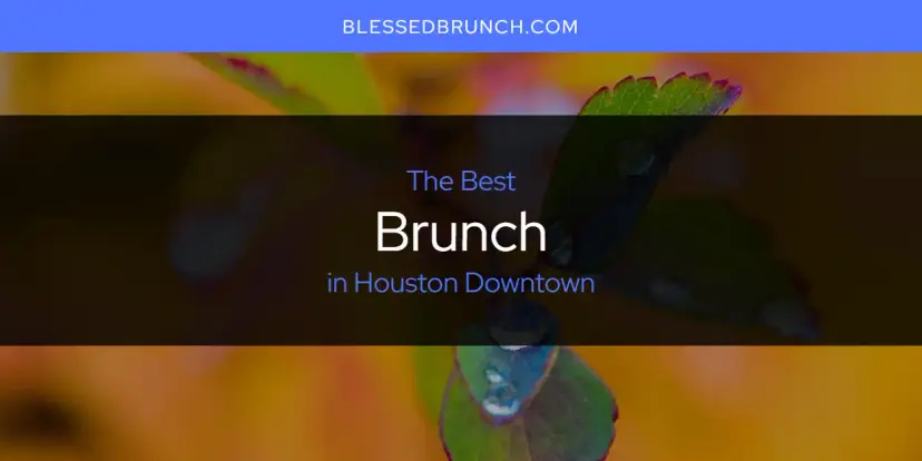 The Absolute Best Brunch in Houston Downtown  [Updated 2024]